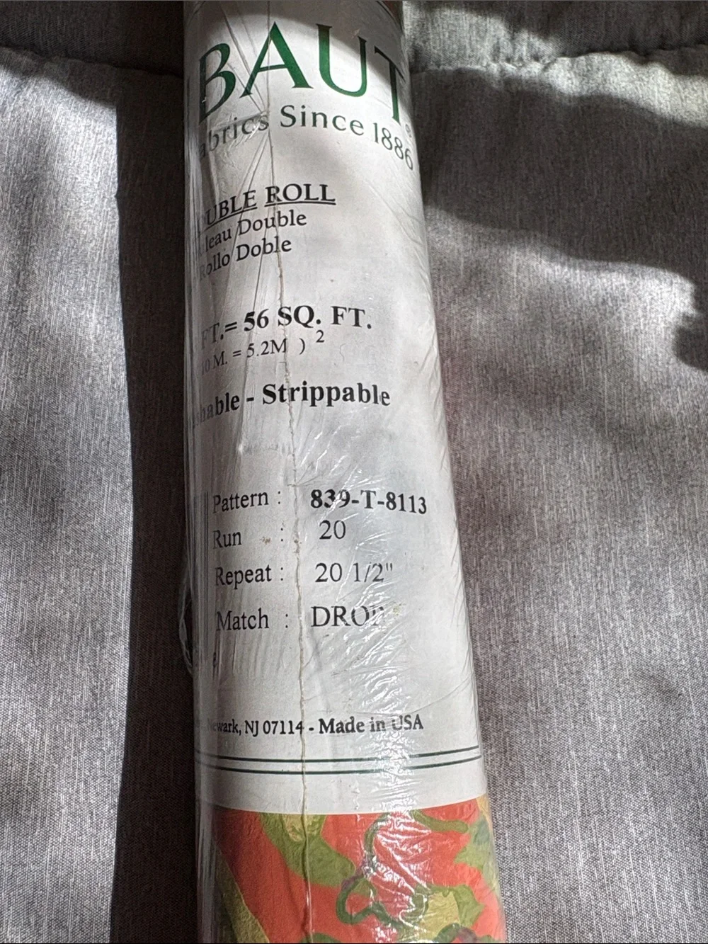 Thibaut Double Roll Wallpaper Pattern 839-T-8113 New Old Stock In Package
